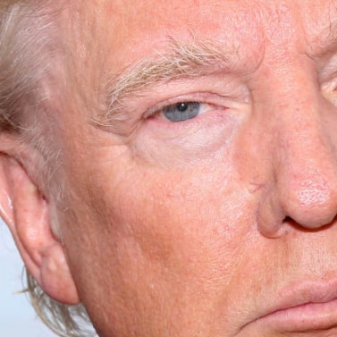 Donald Trump eyes color close up