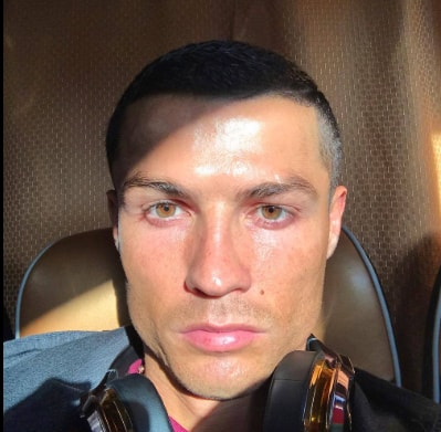 Cristiano Ronaldo eye color up close